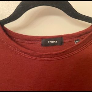 Theory Burgundy Long Sleeve Shirt